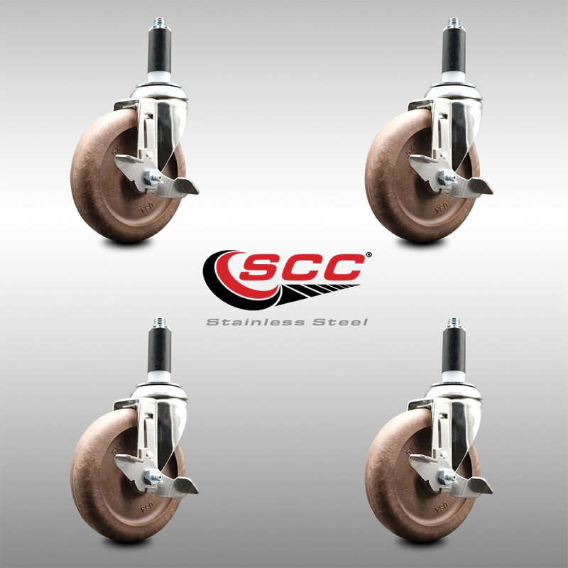 Nylon Casters, 1-1/8" expanding stem