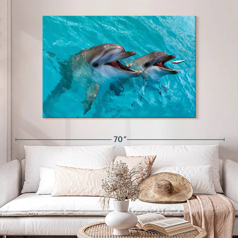 Brampt Cute Dolphins, 34" H x 51" W