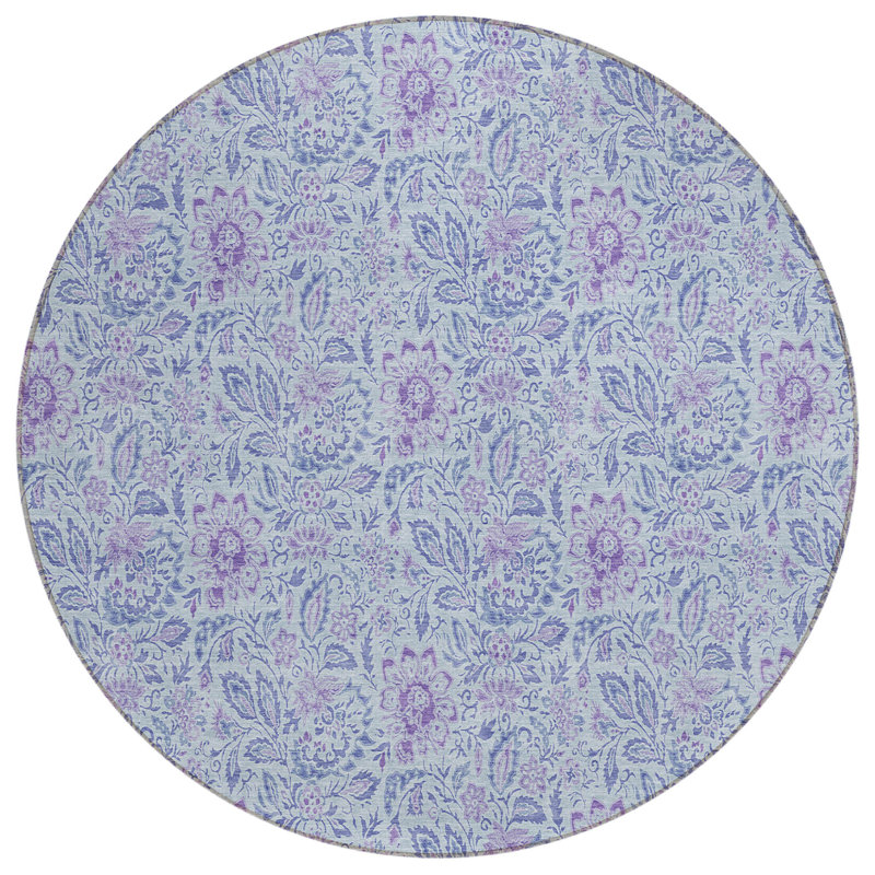 HomeRoots Round Machine Woven Area Rug