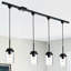 Luminaire suspendu cylindrique noir mat 4 lumières 4501
