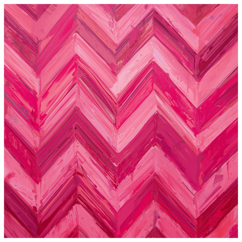 Pink Chevron Zigzag Comforter, Queen