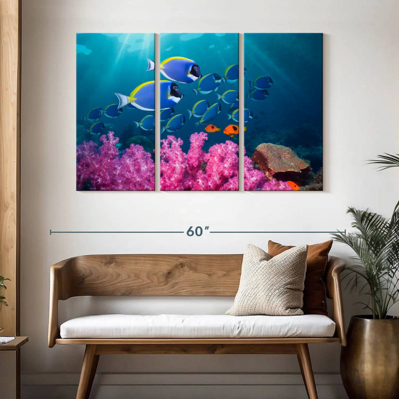 Brampt Vibrant Andaman Sea Life, H 32 po x l 50 po