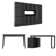 Black Office/Study Combination Set(Including Computer Desk,Writing Desk,Combination Bookcase)