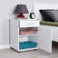 Table de chevet blanche moderne 15,8 po x 22,4 po x 15,4 po | 100% panneau de particules enduit de mélamine, épaisseur: 0,6 pouce | Conception murale, rangement élégant et fonctionnel pour la chambre à coucher ou le salon-2045408059