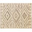 Tapis tribal ivoire et brun en laine noué à la main 8 pi x 10 pi