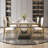 Light luxury rectangular home dining table sets-106444909