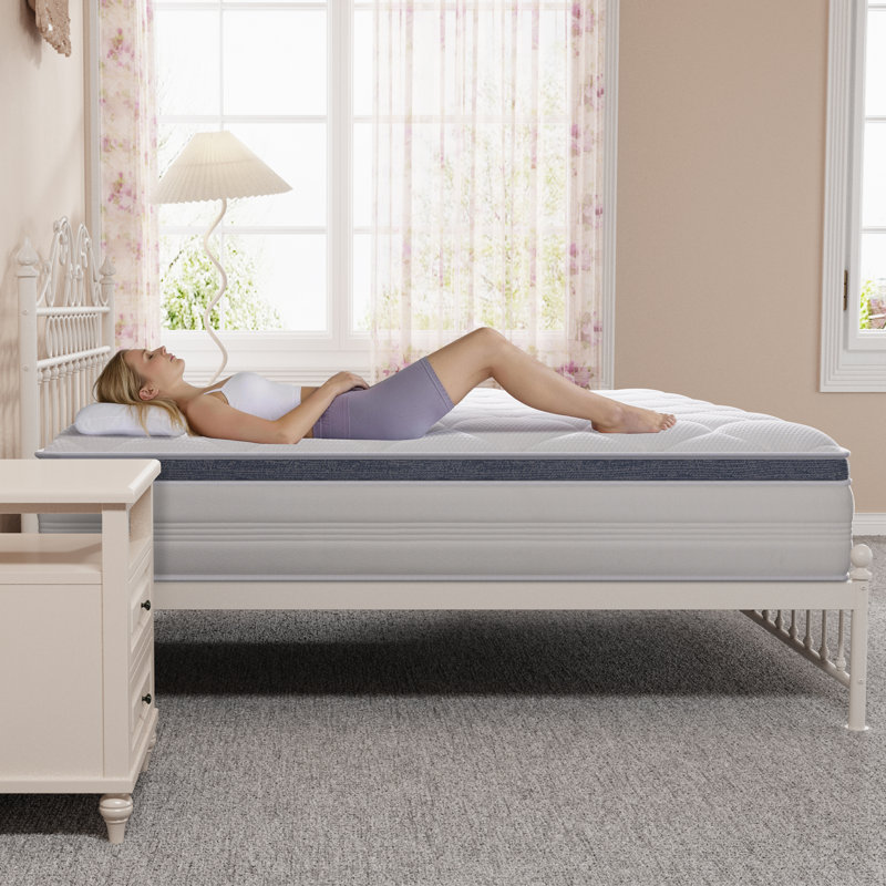24Cm Memory Foam Pockect Sprung Coils Hybrid Mattress For Lower Motion, Mediun Firm Mattress in-a-Box, Single (3')