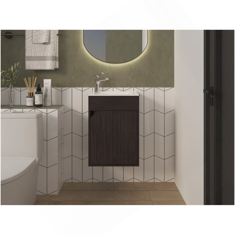 Lavabo pour salle de bain Hudson, noir, Noir