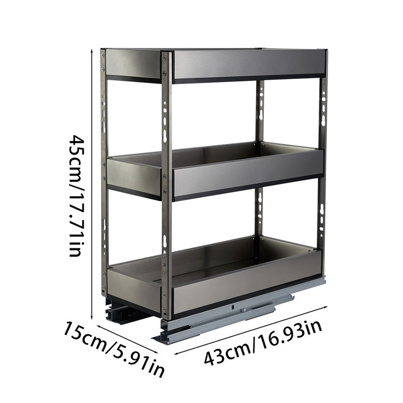 Ameera Cabinet Shelving Rack, 45cm x 15cm x 43cm