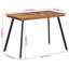 Princeton Teak Metal Base Dining Table-879534705