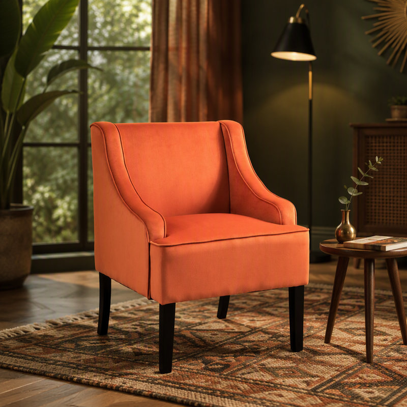 Chaise rembourrée, pieds avant fuselés et pieds arrière évasés, fauteuil d'appoint pour entrée, chambre à coucher, salle à manger