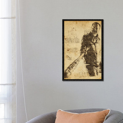 Botanical Letter D by Kelsey McNatt - Floater Frame Rectangle Print on Canvas
