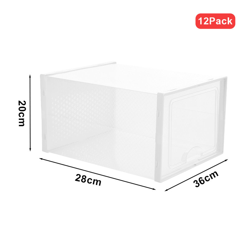 12 Pair Stackable Shoe Storage Box