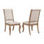 Ensemble de 2 chaises de salle à manger rembourrées en tissu