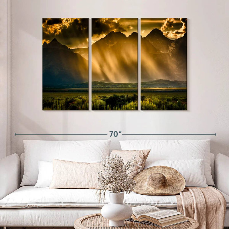 Alvord Stormy Grand Tetons, H 32 po x l 50 po