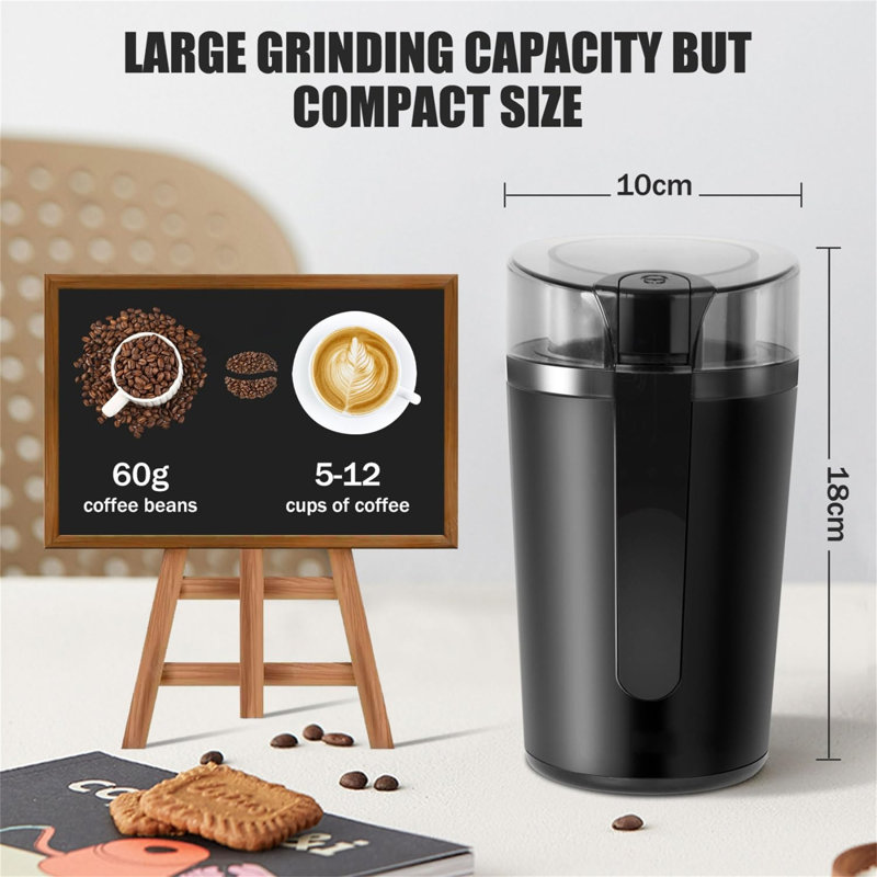 Chengdu Menghejia Technology Co., Ltd. Stainless Steel Electric Blade Coffee Grinder