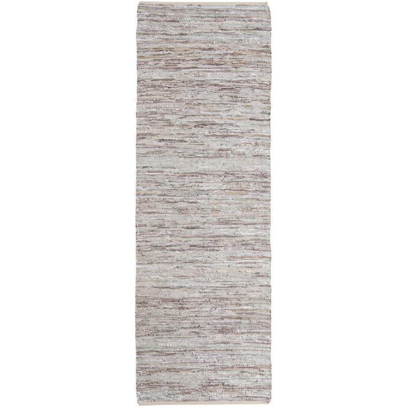 Jazz Hand Loomed Area Rug in Silver/Gray, Runner 2'6" x 7'6"