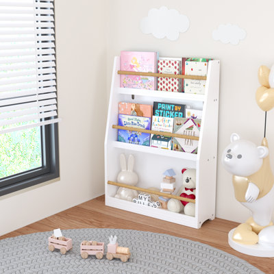 3 Tier Kids Book Shelf,Kids Book Rack, Helps Keep Bedrooms, Playrooms, and Classrooms Organized by Isabelle & Max