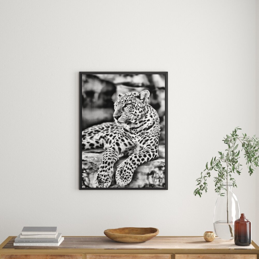 Gerahmtes Wandbild Majestätischer Leopard