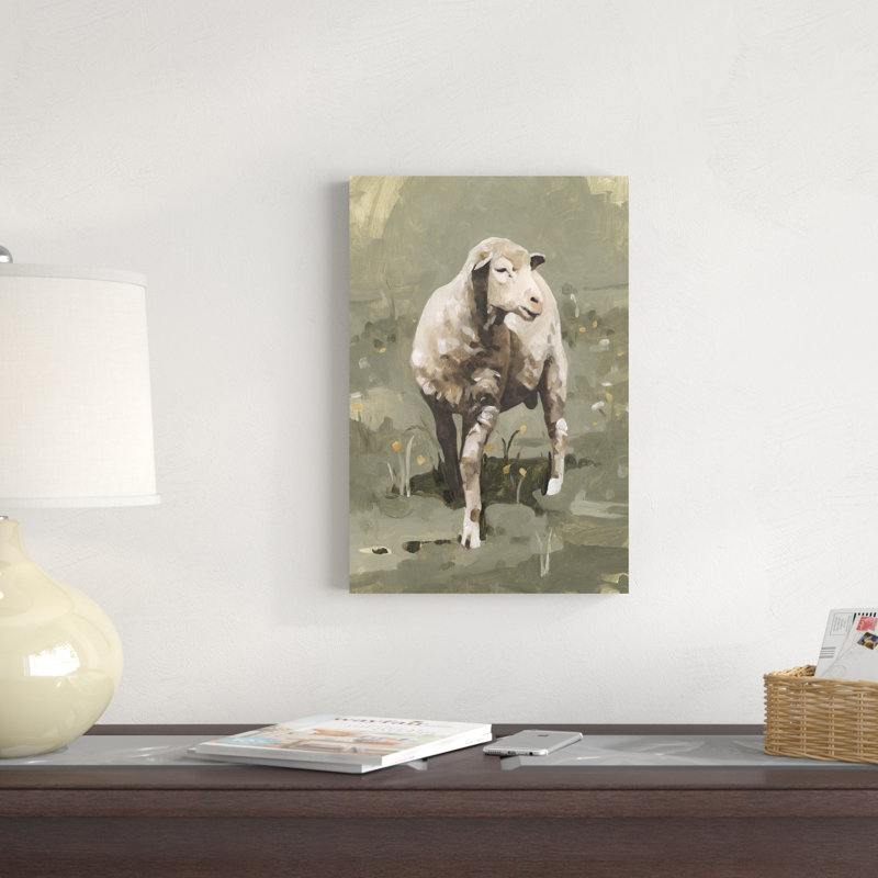 Spring Sheep I, H 18 po x l 12 po