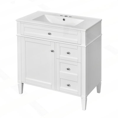 Meuble-lavabo moderne avec plusieurs options de rangement et un design élégant