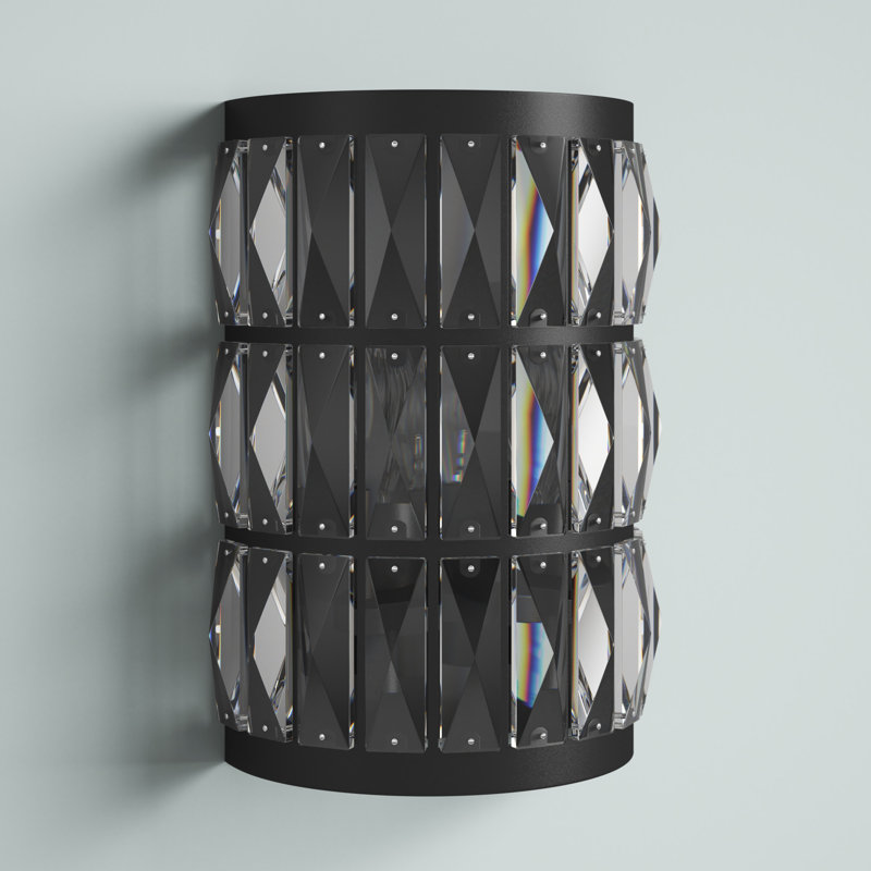 Corden Steel+Crystal Flush Mounted Sconce