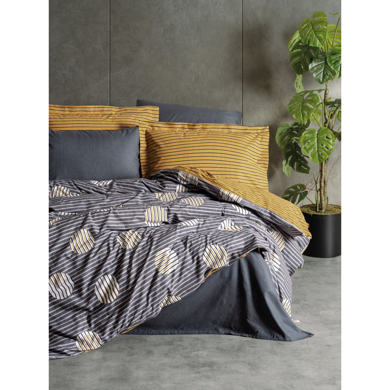 Cotton Blend Abstract Duvet Cover Set with Pillowcases