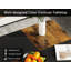 Table basse carrée 39 "avec tablette de rangement - Table basse de ferme moderne à 2 niveaux avec structure incurvée en métal robuste