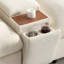 Canapé modulaire de 136 po avec console, porte-gobelet, chargeur USB, repose-pieds de rangement mobile, conception à tirette et capitonnée, canapé en chenille surdimensionné en U pour salon et appartement, 2 couleurs-125894064