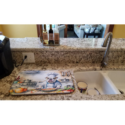 Tapis de séchage English Bulldog The Chef