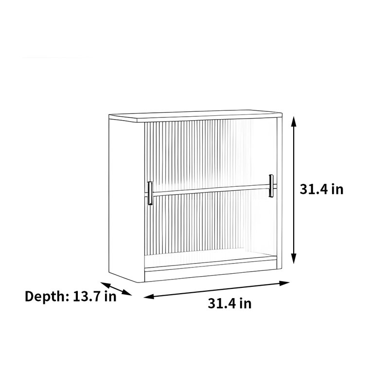 Bibliothèque classique et de haute qualité, (2 tablettes) H 31,4 po x l 31,4 po x P 13,7 po