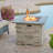 Stone Square Mgo Fire Pit W Top- 40,000 Btu