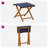  Deck Chair 2 pcs Solid Eucalyptus Wood Blue-1887367338