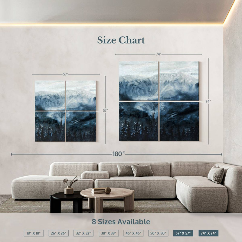Mountain Shadows, 74" H x 74" W