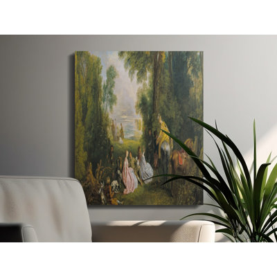 Gourdine 1 Piece Wrapped Canvas Wall Art Set
