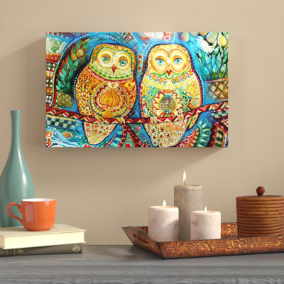 « byzantin owls », reproduction d’impression sur toile tendue
