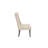 Dions Extendable 72" to 104" Table with Rustic Wood Dining Set and Linen Tufted Chairs-88141764-88141763-33676736
