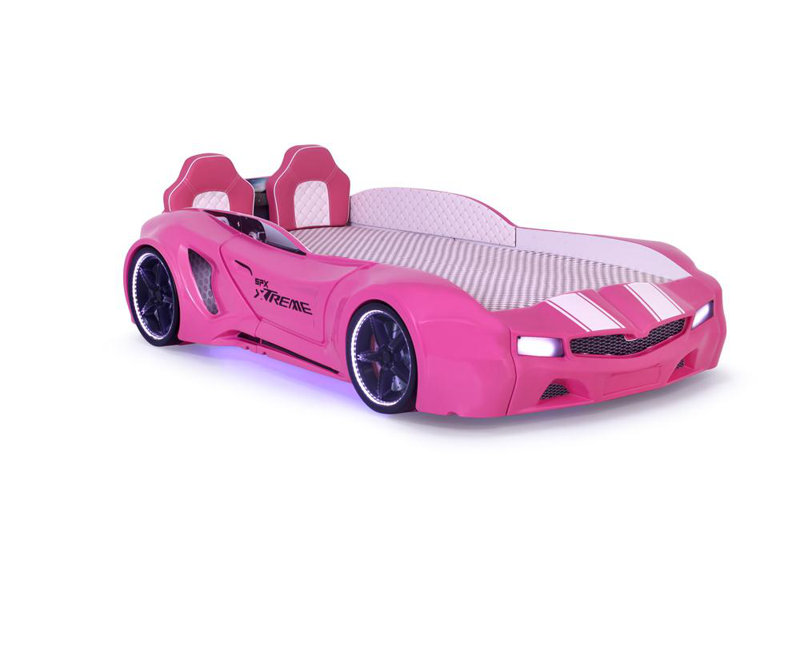Lit voiture simple Aiden, Rose, Rose
