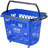 Plastic Rolling Shopping Trolley Basket On Wheels 6PCS 39L with Handle