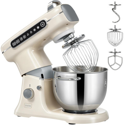 ZACME 8.5QT Commercial Stand Mixer 1000W with Aluminum Die Casting Meets the Standard of NSF/ANSI 8-2023, 11 Speeds Electric Stand Mixer, Tilt-Head Dough Mixer with Bowl, Dough Hook, Whisk and Beater-White