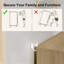Commode 3 tiroirs pour la chambre à coucher, commode en bois massif de commode en rotin, rangement spacieux avec poignées en métal, pour le couloir de la chambre à coucher, Oaken