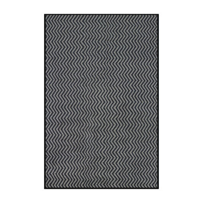Tapis noir à chevrons Alanys