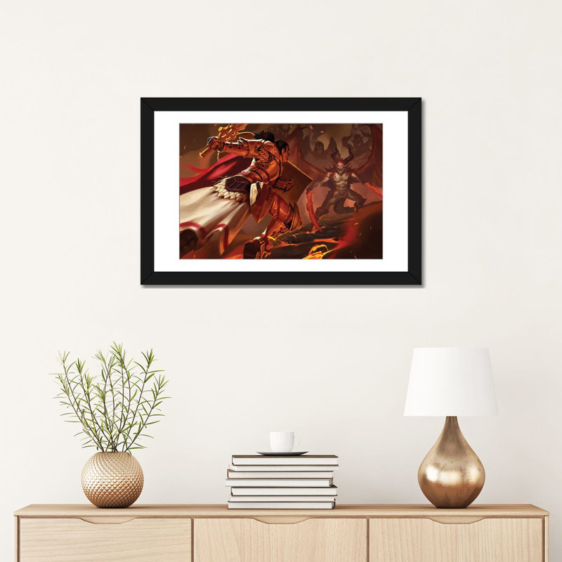 Duels - reproduction d'art mural - papier d'art encadré, H 16 po x l 24 po, Papier à cadre ouvert avec passe-partout, Noir
