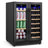 24 Inch 20 Bottle & 60 Can Dual Zone Wine and Beverage Refrigerator Undercounter Cooler Built-in/Freestanding for Home Kitchen Bar Office Classic Series