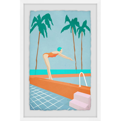 'Ready to Take a Dip' Framed Print