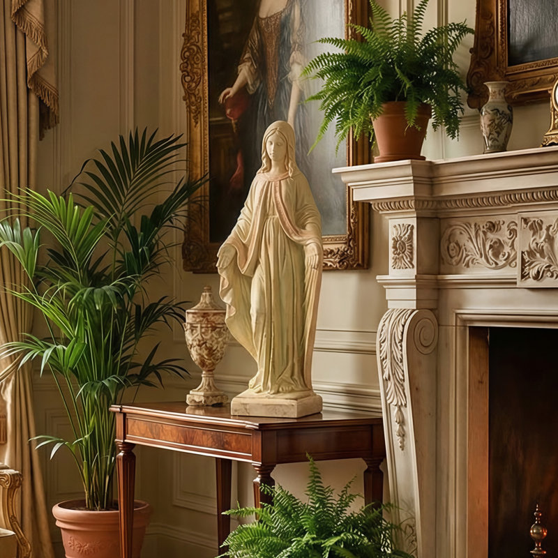 Statue de jardin 32 po., Our Lady of Grace (Antique Patina)