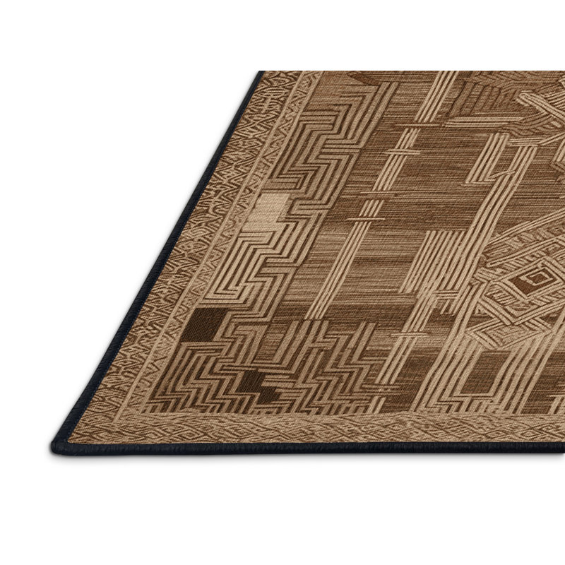 Washable Arame Vegetables Area Rug, Rectangle 6' x 9'