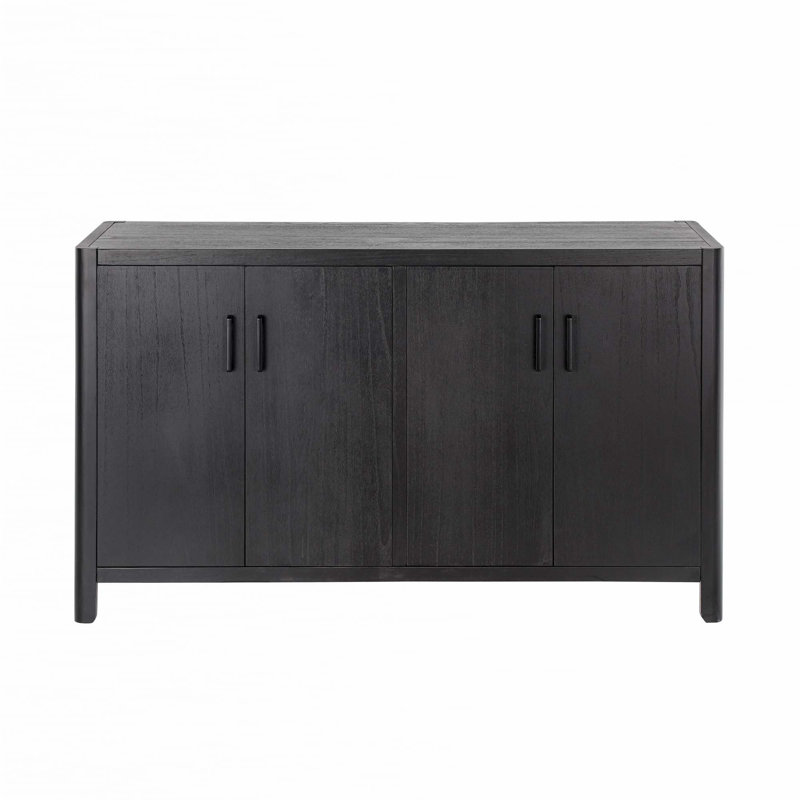Armoire 4 portes style campagne Mirod, Noir