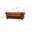 Paris Club Genuine Leather Chesterfield Sofa-121429800