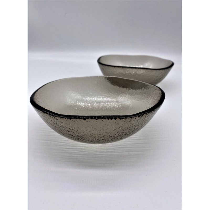Glass Bowls, Transparent Brown